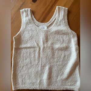 NWT Cream Textured Knit Tank Top By The River Cozy Life